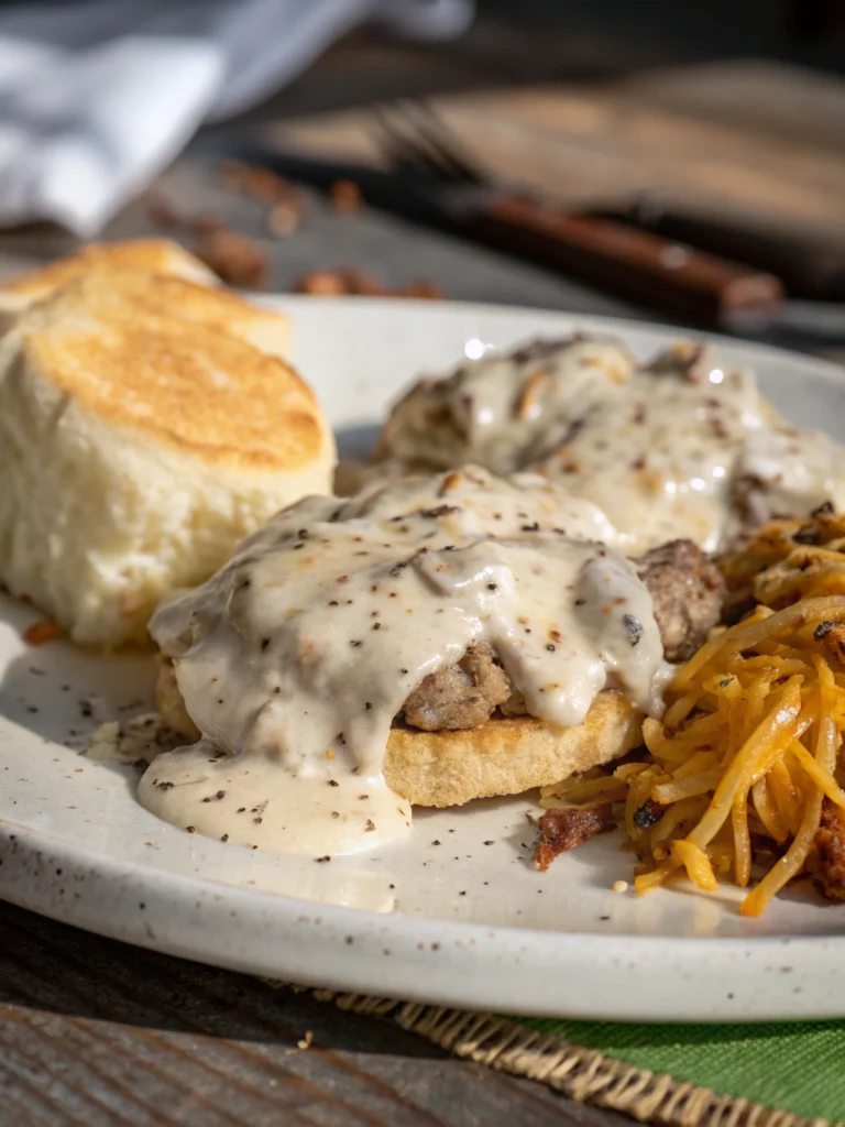 Best Biscuits & Gravy Hashbrown Casserole Recipe