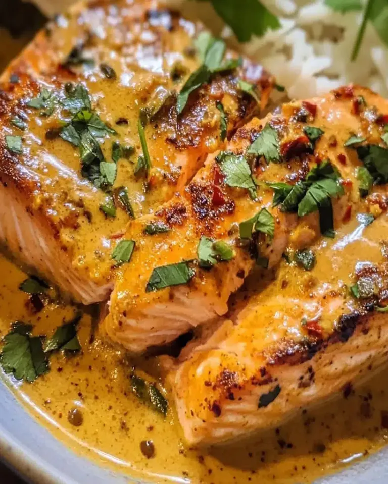 Easy Coconut Curry Salmon Recipe with Garlic Butter Sauce