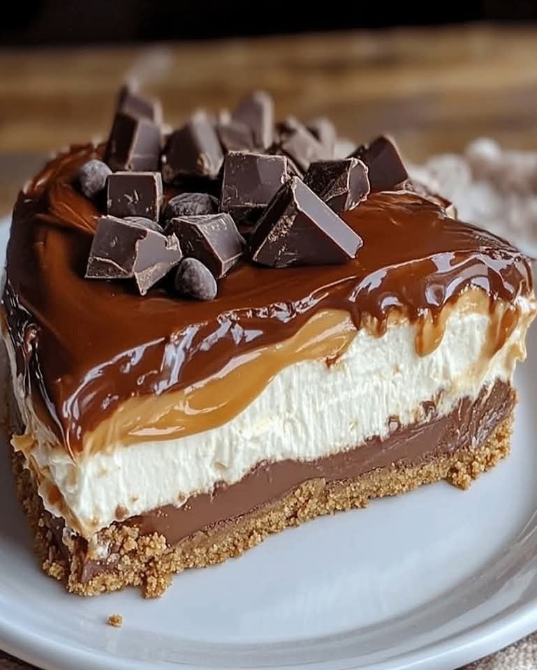 Easy Homemade No-Bake Twix Cheesecake Ready in 30 Minutes