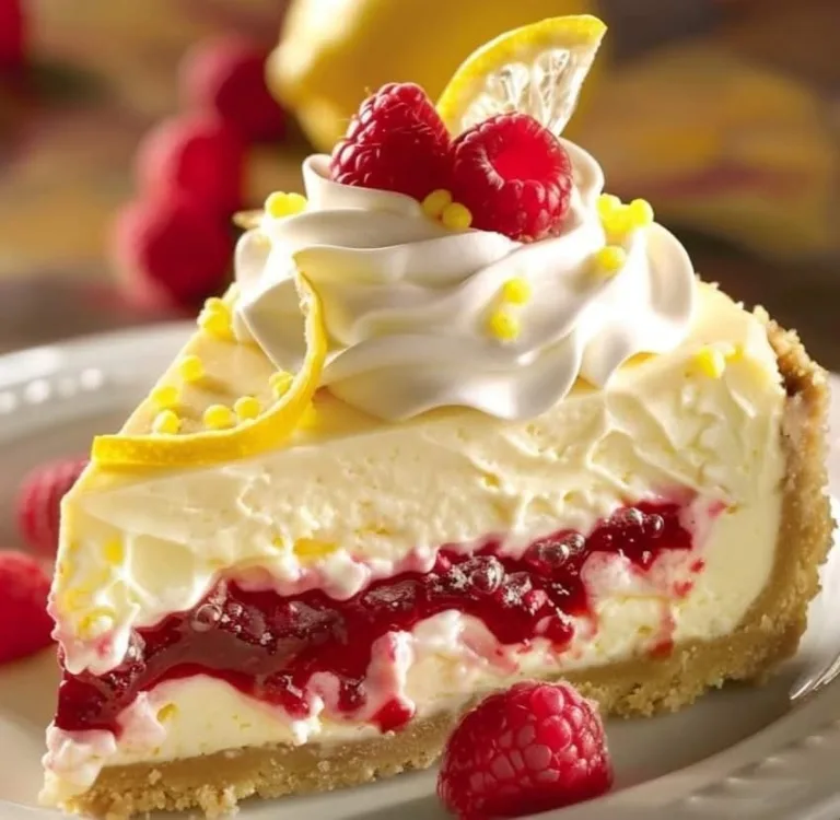 Easy No-Bake Lemon Raspberry Cheesecake Ready in 30 Minutes