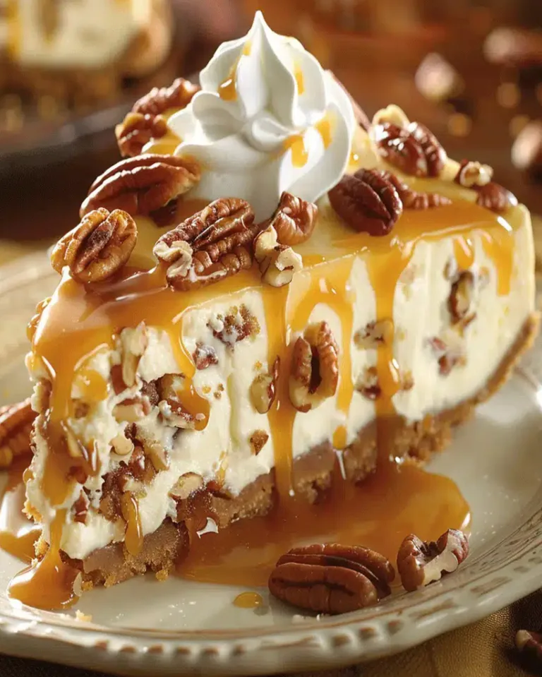 Ultimate Pecan Caramel Cheesecake – No-Bake Delight