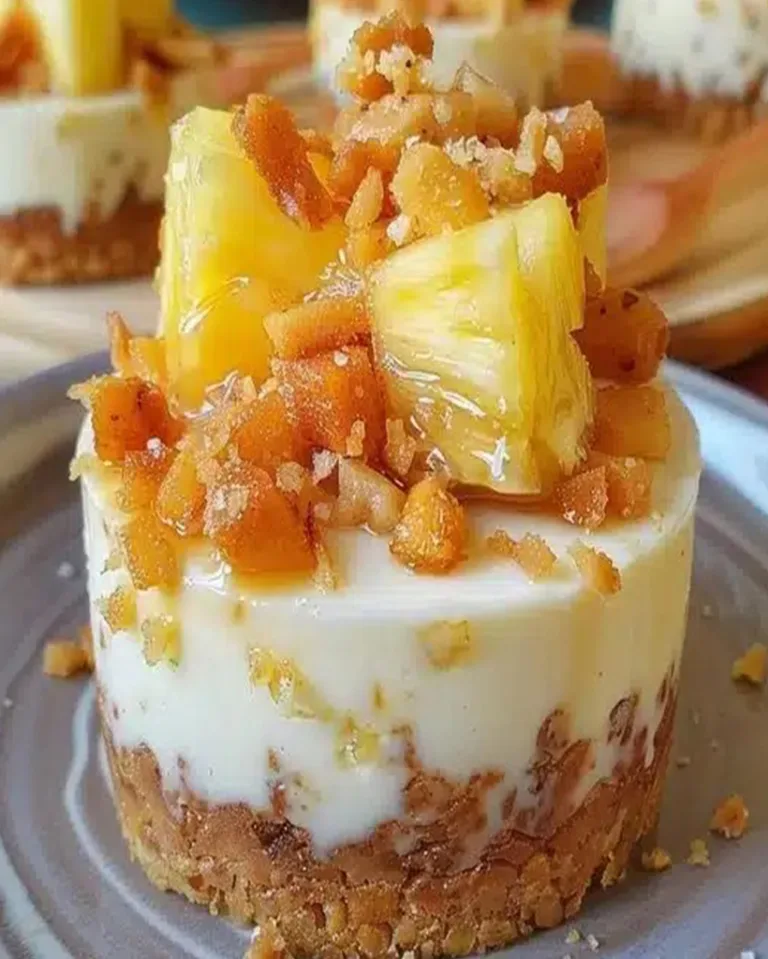 Easy Pineapple Coconut Cheesecake Minis – No-Bake Delight