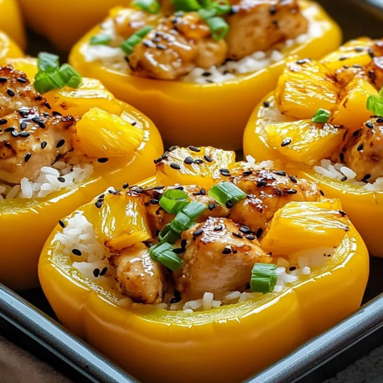 Easy Teriyaki Pineapple Chicken Stuffed Peppers Ready in 30 Minutes