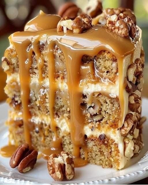 Ultimate Caramel Pecan Carrot Heaven Cake – Family Favorite
