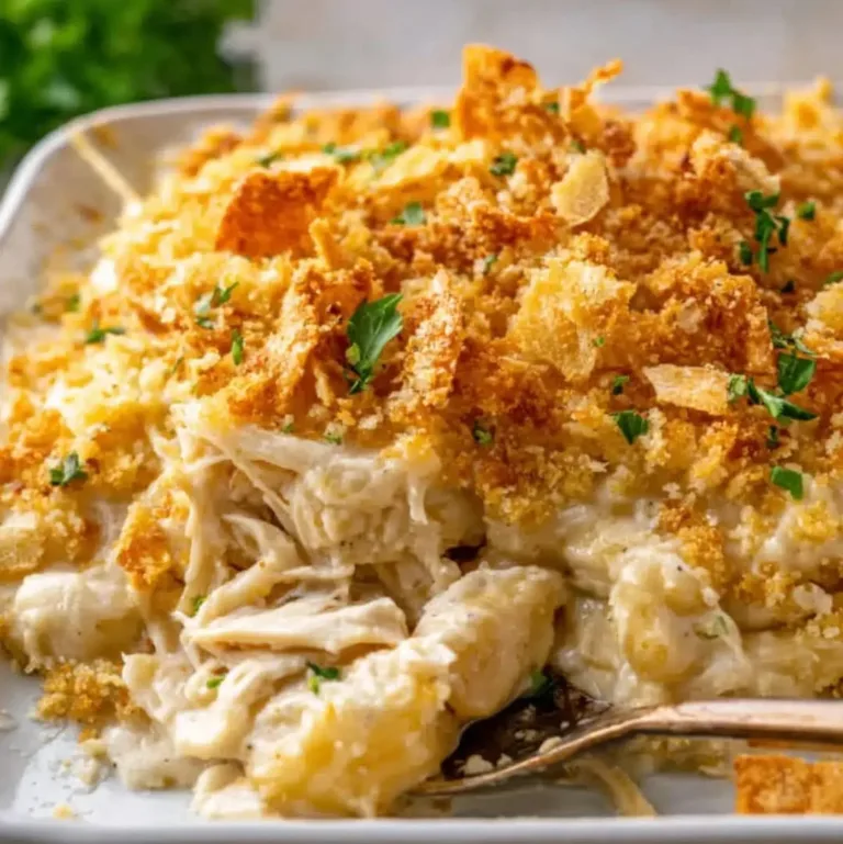 Easy Creamy Ritz Cracker Chicken Casserole Ready in 30 Minutes