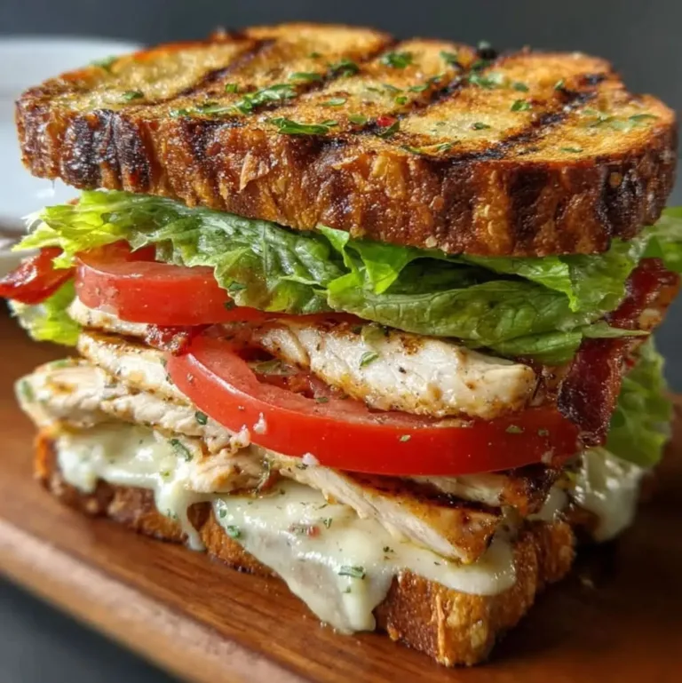Easy Garlic Butter Lettuce, Tomato & Grilled Chicken Sandwich