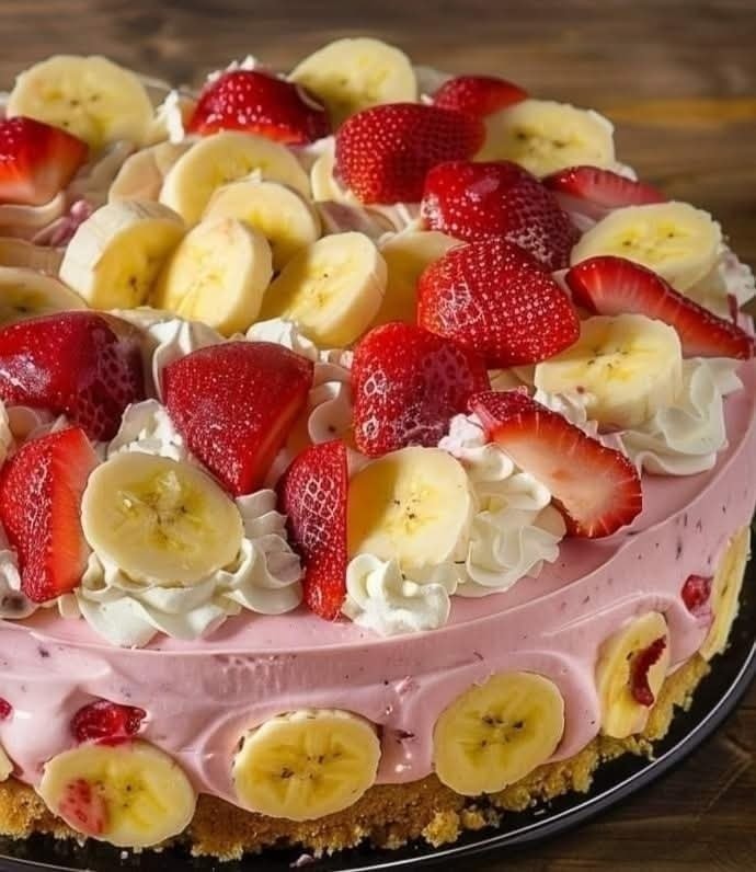 Best Heavenly Strawberry Banana Cheesecake – No-Bake Delight