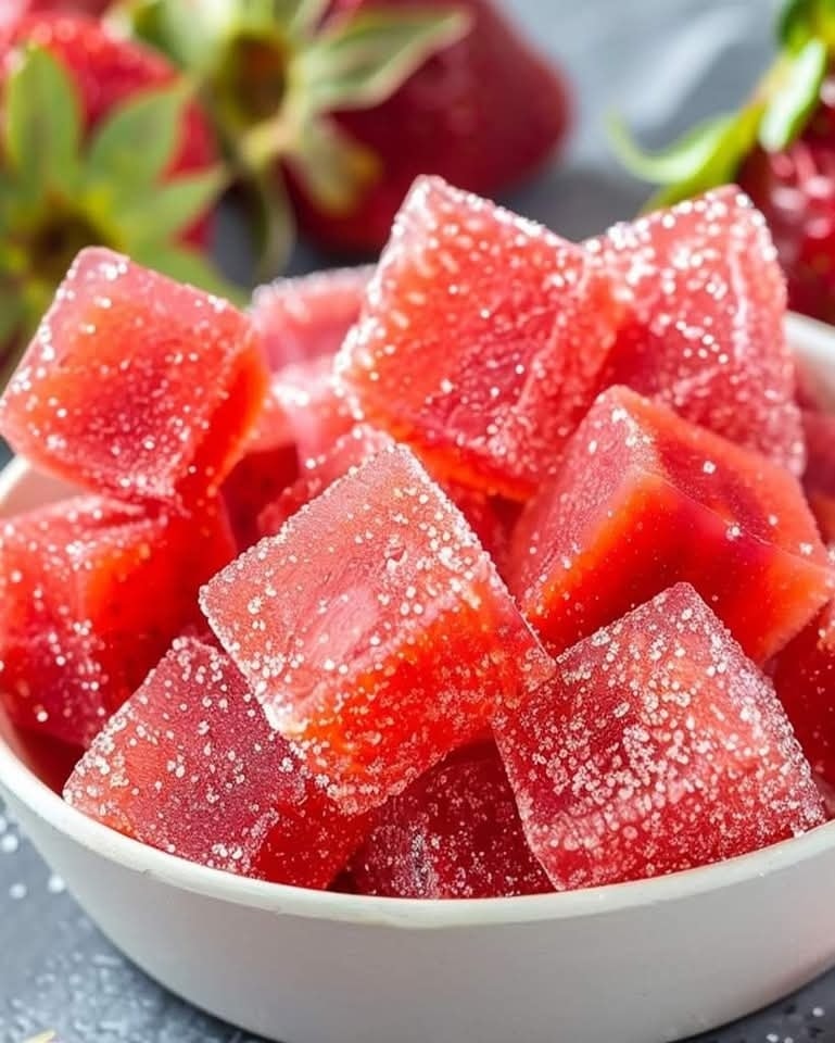 Homemade Sour Strawberry Gummies Ready in 30 Minutes