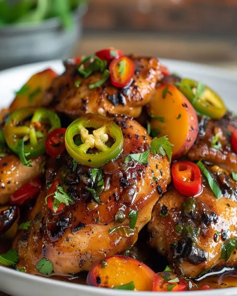 Easy Honey Jalapeño Peach Chicken – Ready in 45 Minutes