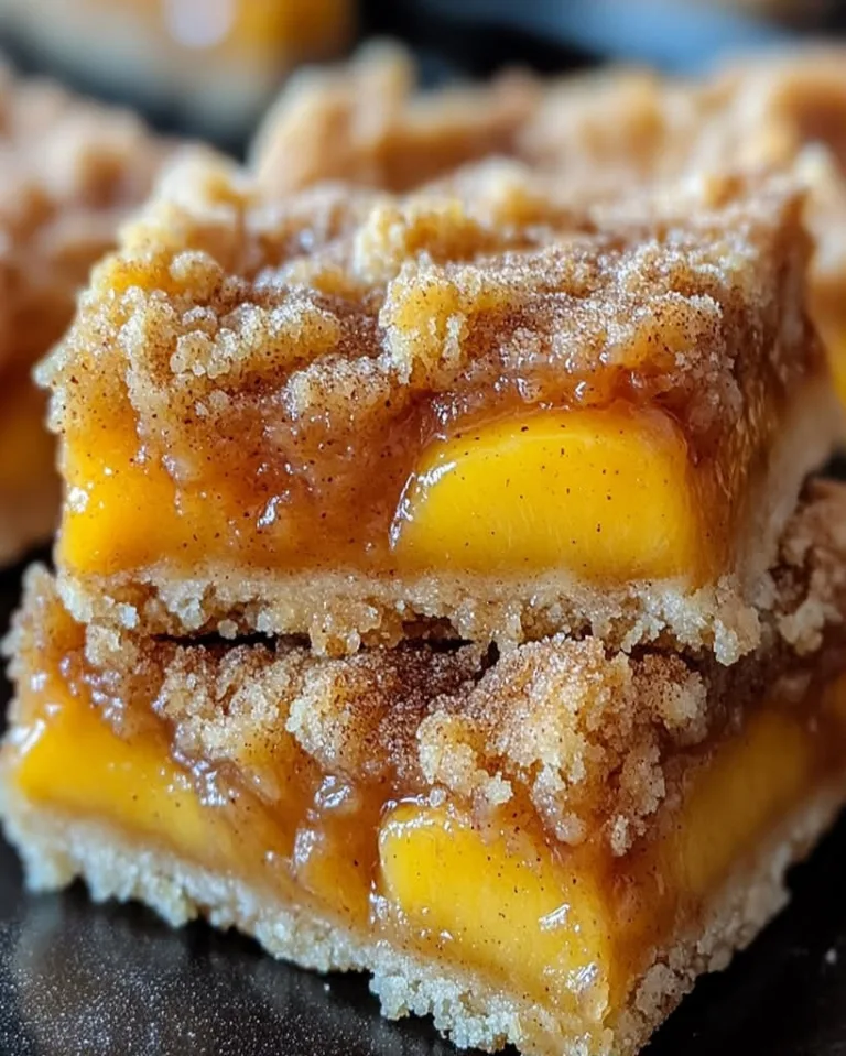 Easy Irresistible Cinnamon Peach Crumble Bars Ready in 30 Minutes
