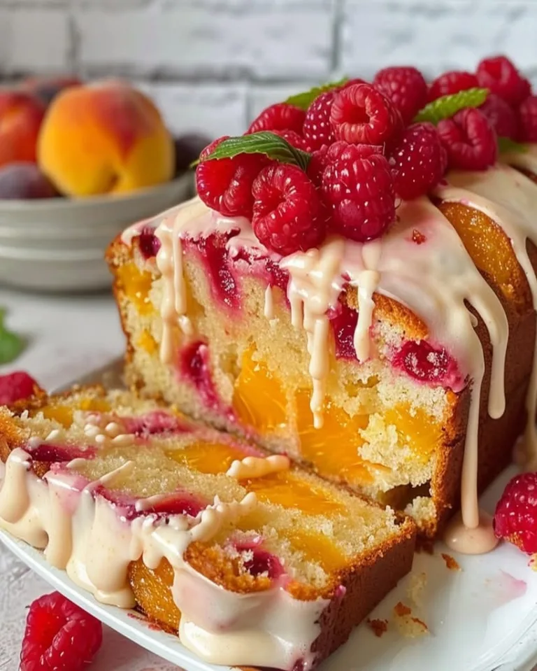 Best Juicy Peach Raspberry Cake Ready in 30 Minutes