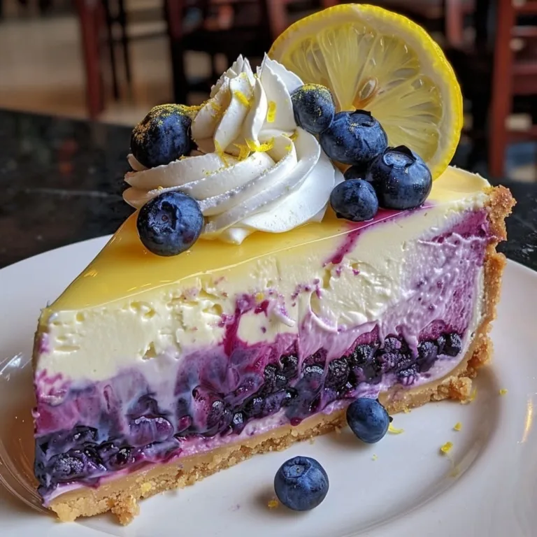 Easy Lemon Blueberry Cheesecake – No-Bake Delight