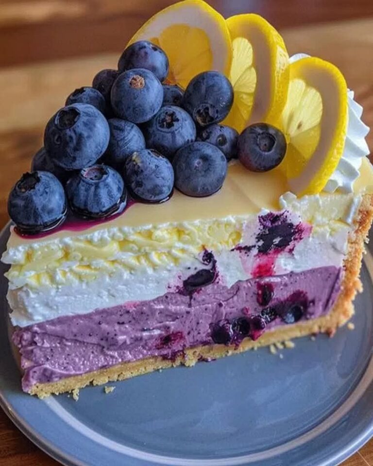 Easy No Bake Lemon Blueberry Cheesecake Ready in 30 Minutes
