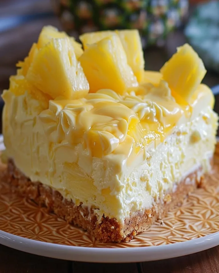 Easy No Bake Pineapple Heaven Cheesecake Ready in 30 Minutes