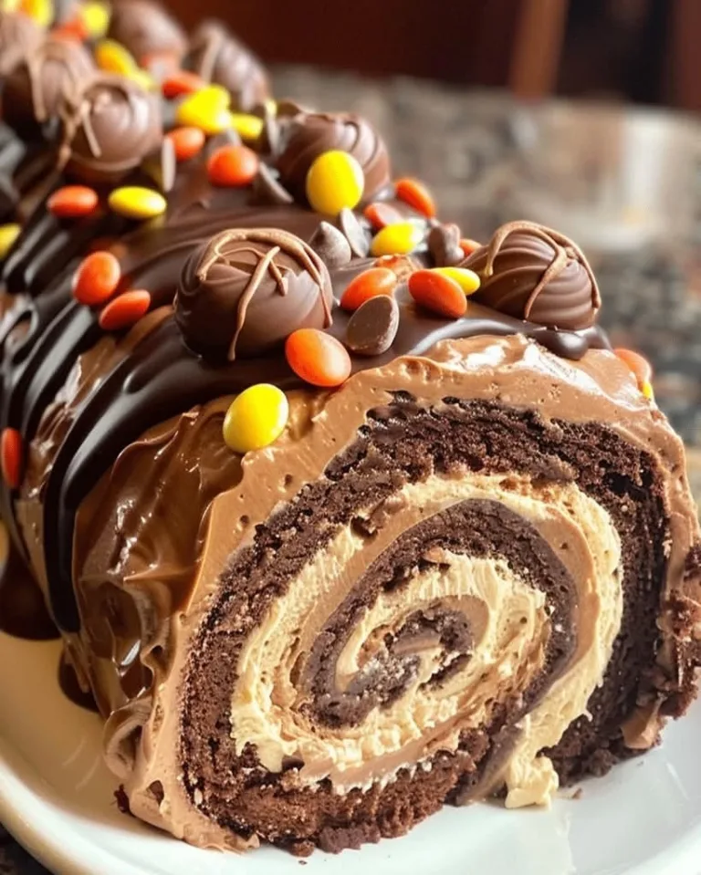 Best Reese’s Peanut Butter Cup Roll Cake Ready in 30 Minutes