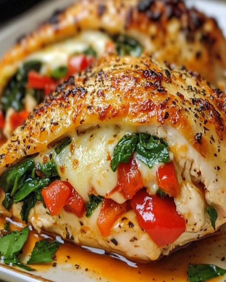 Easy Savory Stuffed Chicken with Spinach and Mozzarella
