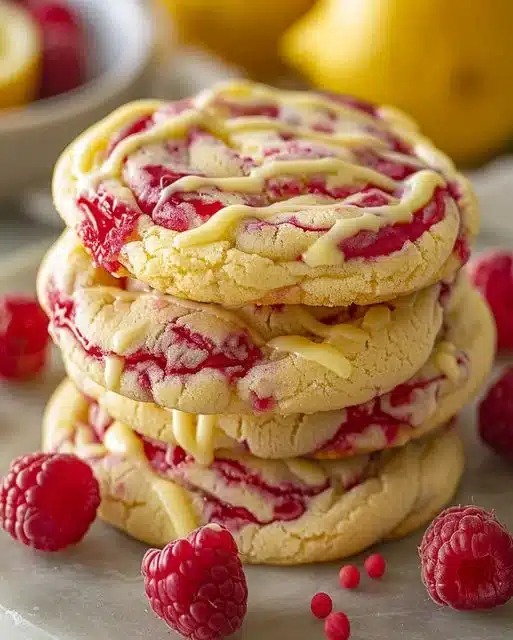 Ultimate White Chocolate Lemon Raspberry Cookies Ready in 30 Minutes