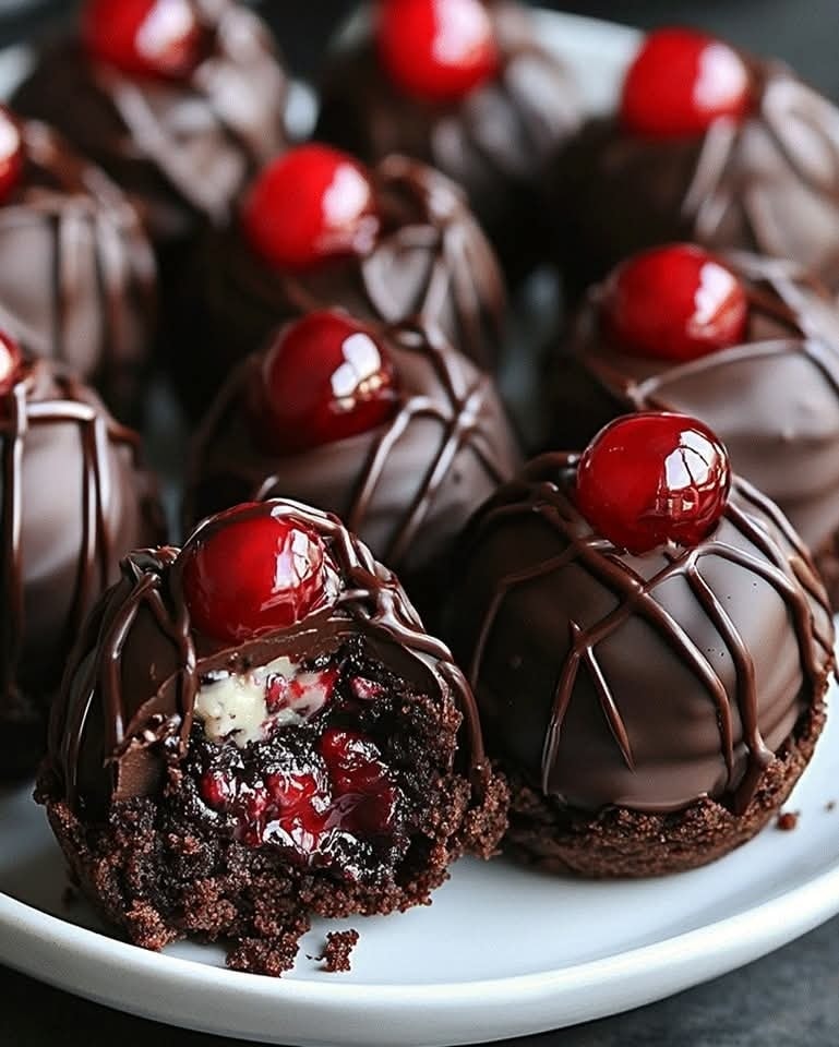 Easy Black Forest Cookie Dough Brownie Bombs Ready in 30 Minutes