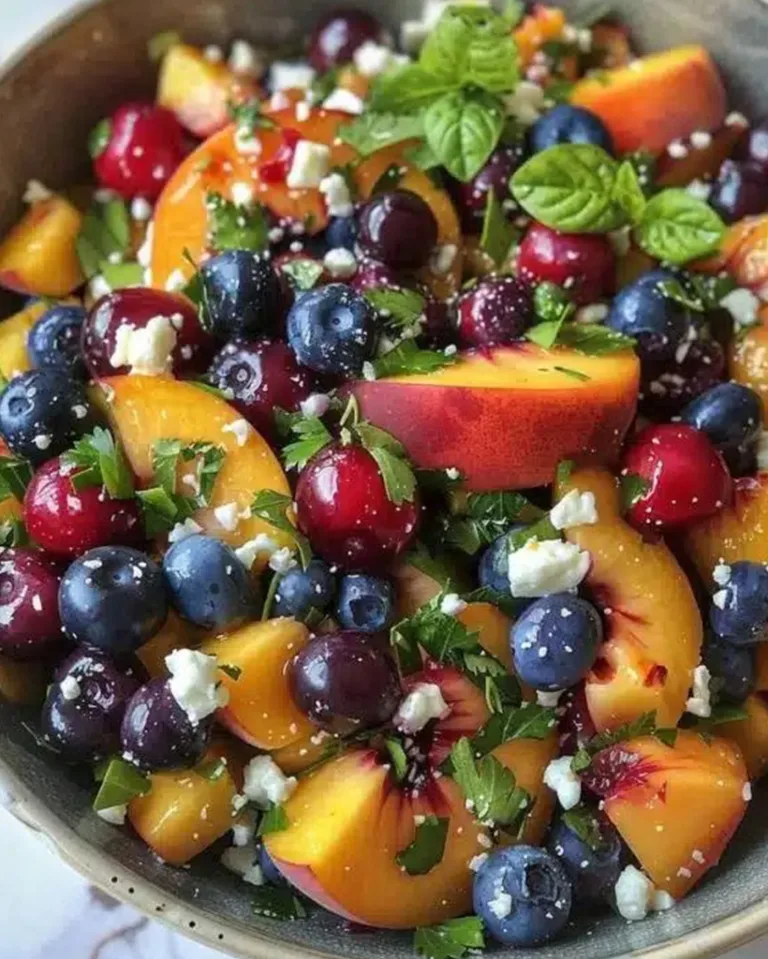 Easy Blueberry Peach Feta Salad Ready in 30 Minutes