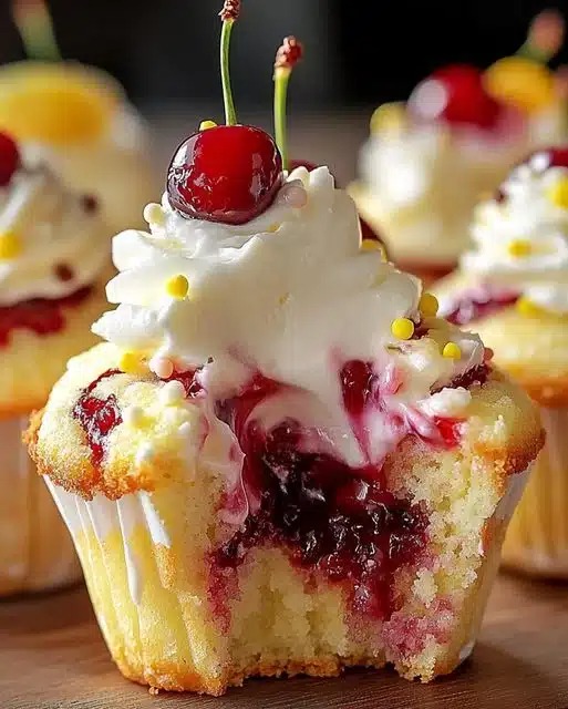 Easy Cherry Lemon Cupcakes Ready in 30 Minutes