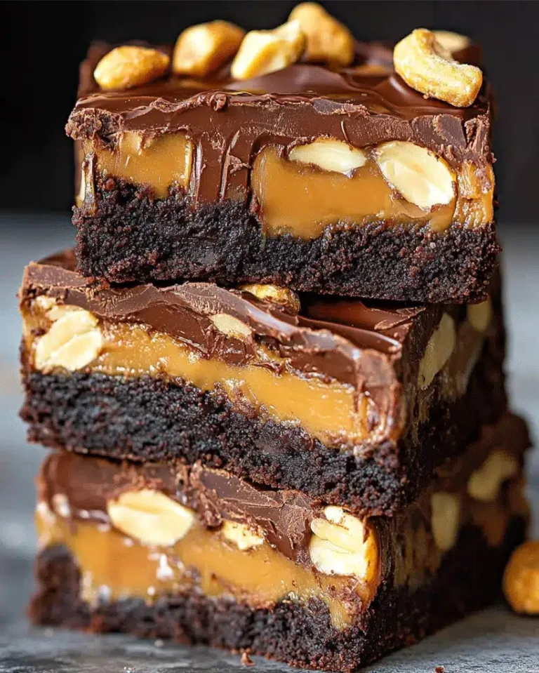 Ultimate Chocolate Caramel Peanut Brownies Ready in 30 Minutes