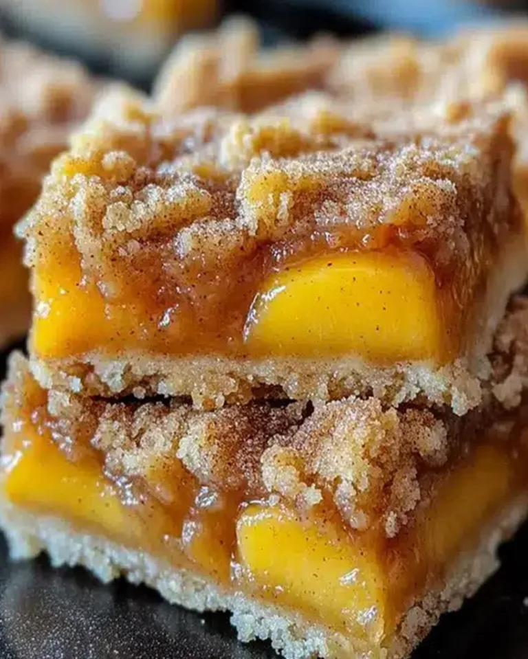 Easy Cinnamon Peach Crumble Bars Ready in 30 Minutes