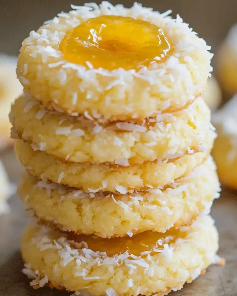 Best Coconut Thumbprint Cookies with Pineapple Filling
