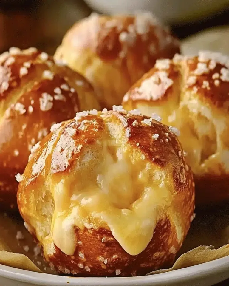 Easy Gooey Cheesy Pretzel Bites with Sea Salt Topping