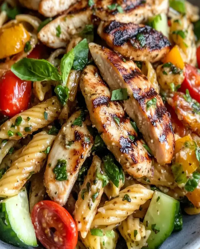 Best Grilled Chicken Pasta Salad with Balsamic Vinaigrette