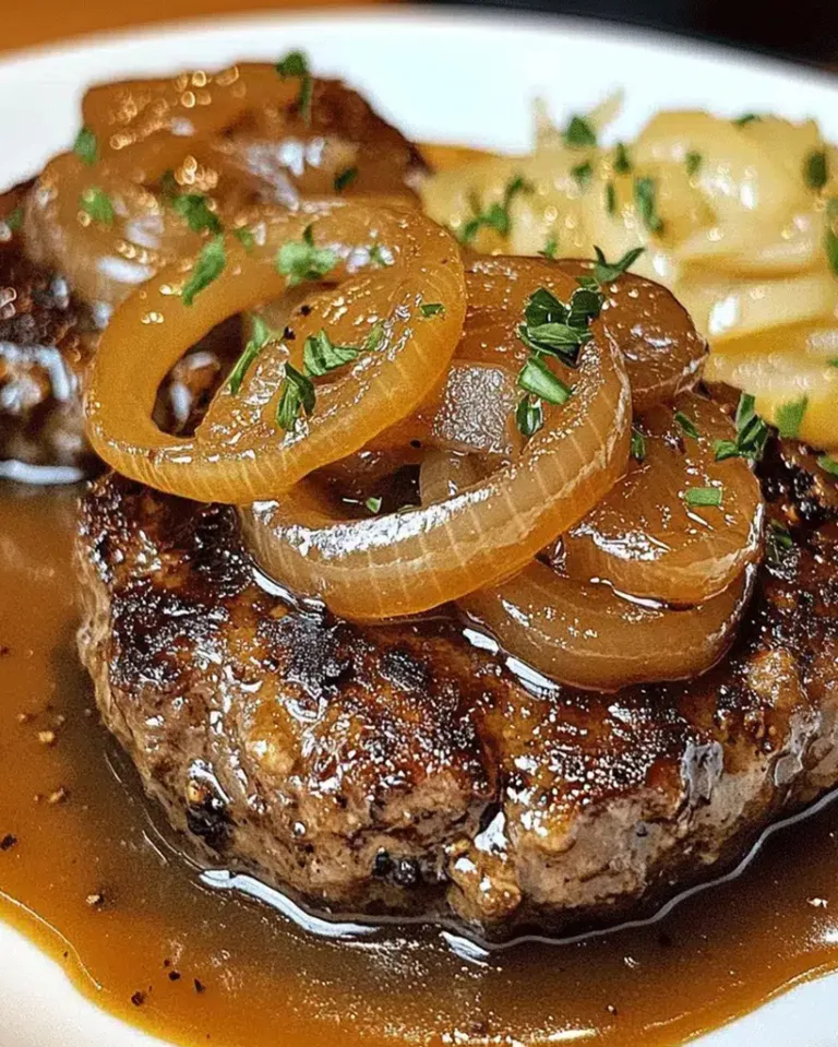 Easy Hamburger Steak with Onion Gravy Ready in 30 Minutes