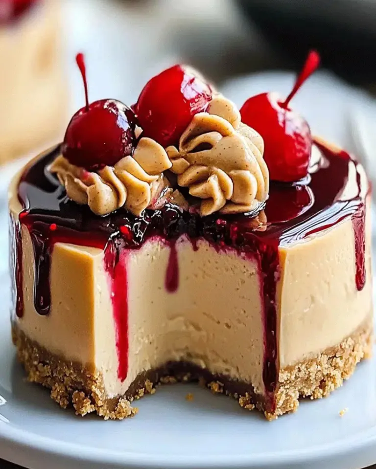 Easy Mini Cherry Peanut Butter Cheesecakes – Ready in 30 Minutes
