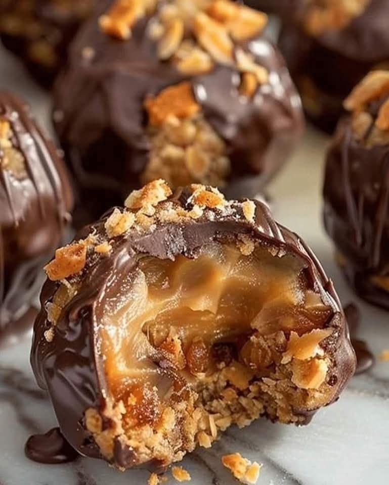 Easy No Bake Caramel Crunch Butterfinger Truffles Recipe