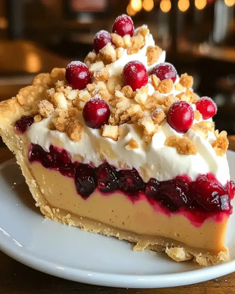 Easy No Bake Cranberry Butterscotch Pie Ready in 30 Minutes
