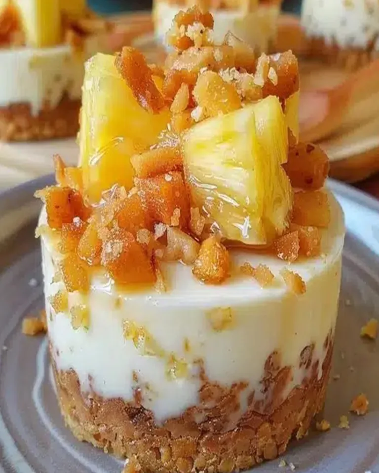 Easy Pineapple Coconut Cheesecake Minis – No-Bake Delight