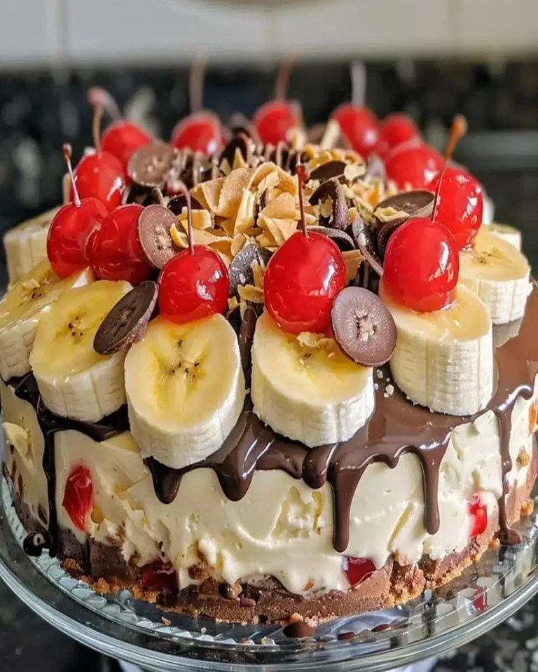 Easy Banana Split Cake Recipe – No-Bake Family Favorite