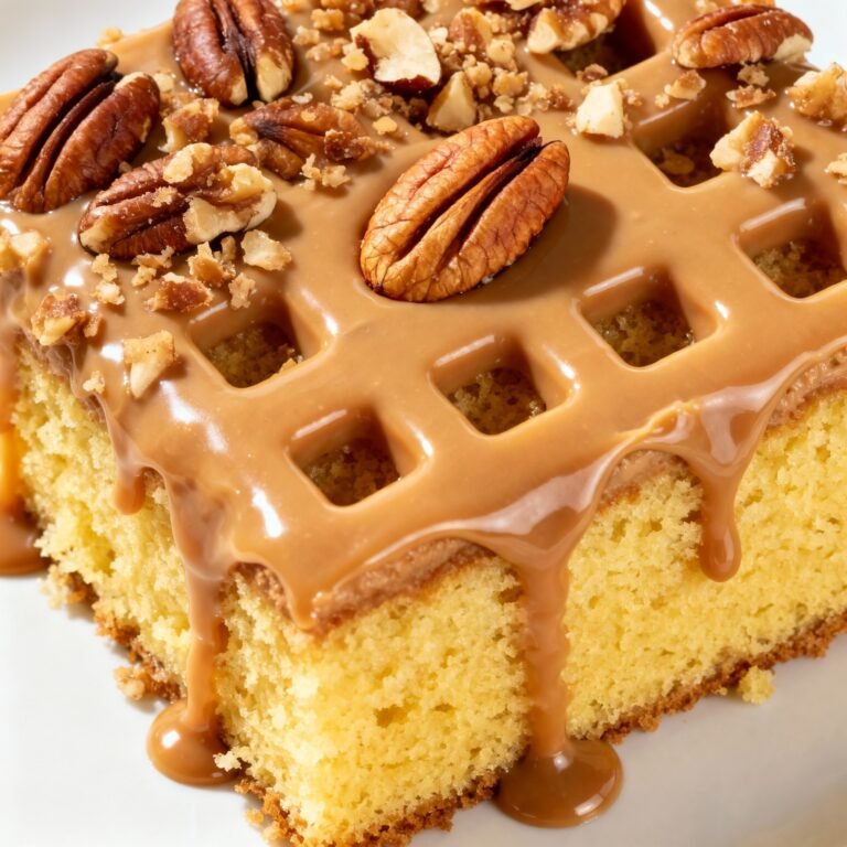 Butter Pecan Praline Poke Cake