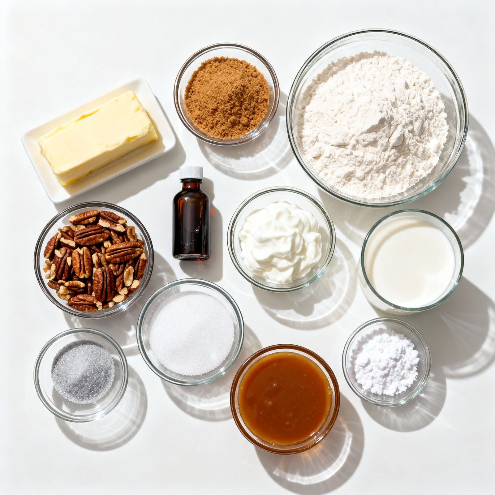 Butter Pecan Praline Poke Cake ingredients