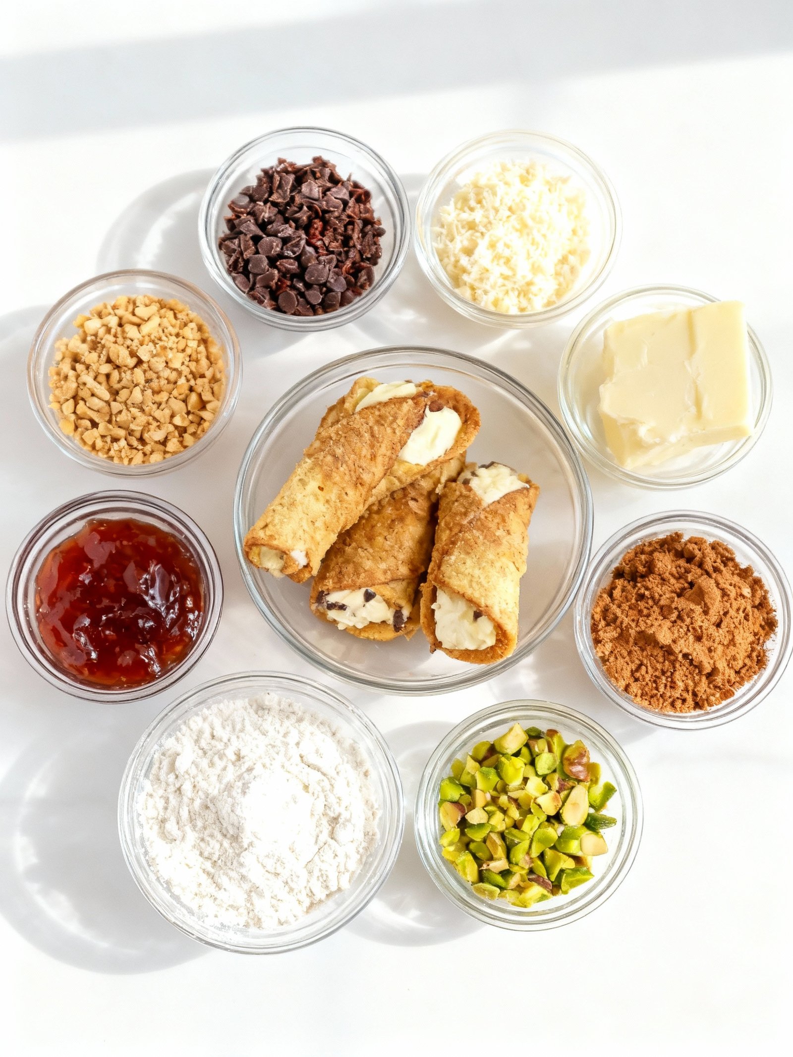 Cannoli Cream Sandwich Cookies Recipe ingredients