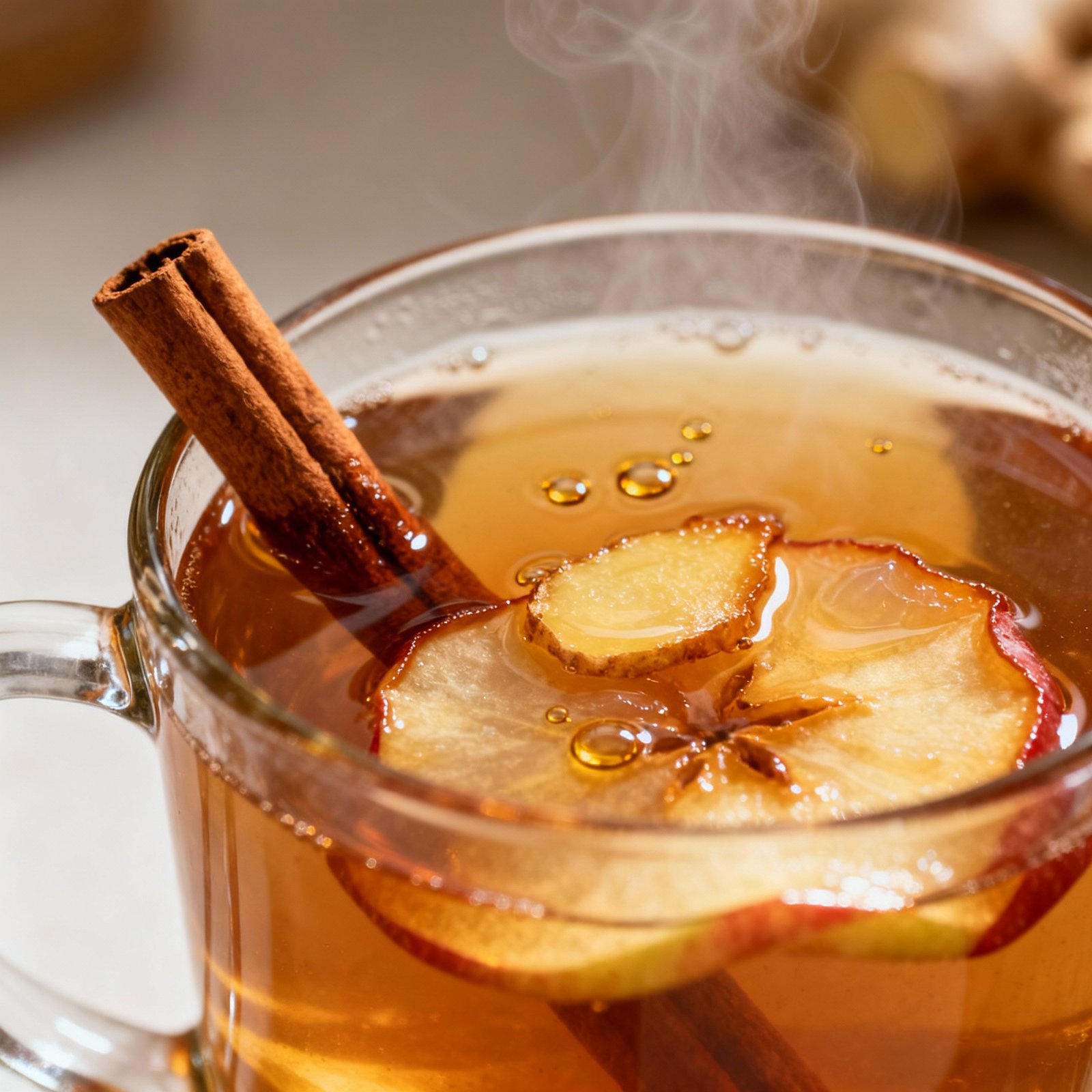 Cozy Cinnamon Apple Tea with Ginger finished