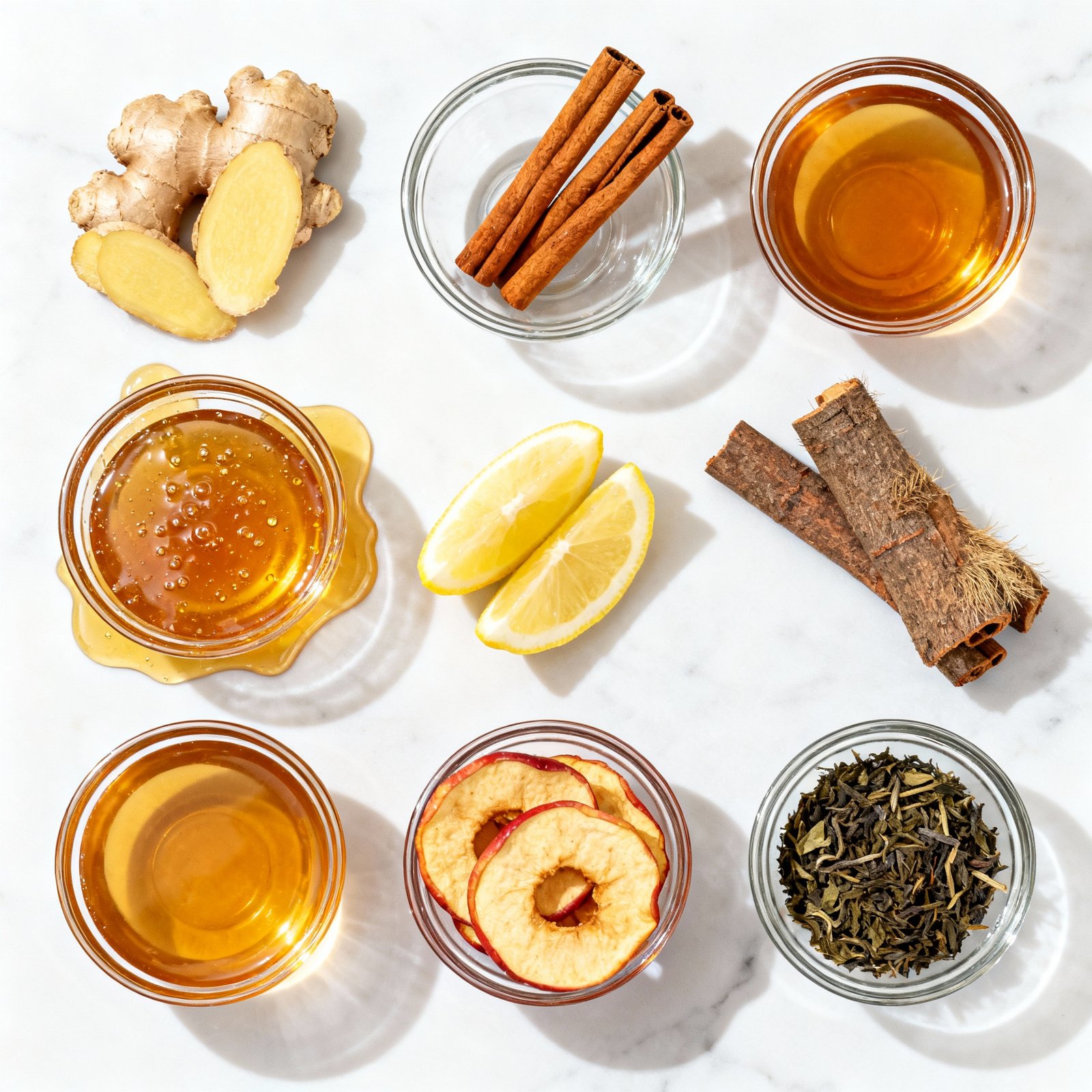 Cozy Cinnamon Apple Tea with Ginger ingredients