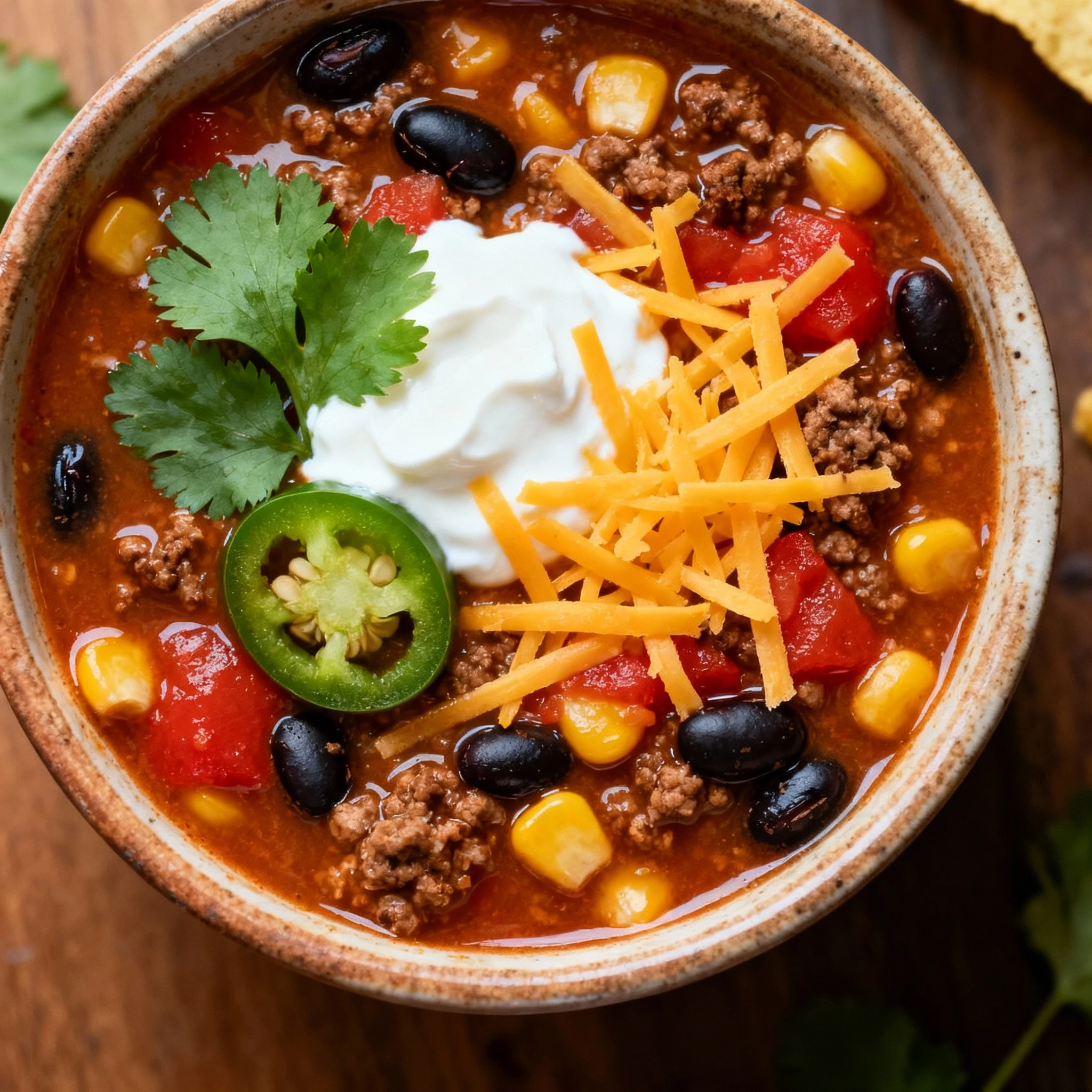 Cozy Taco Soup for a Flavorful Fall Night finished