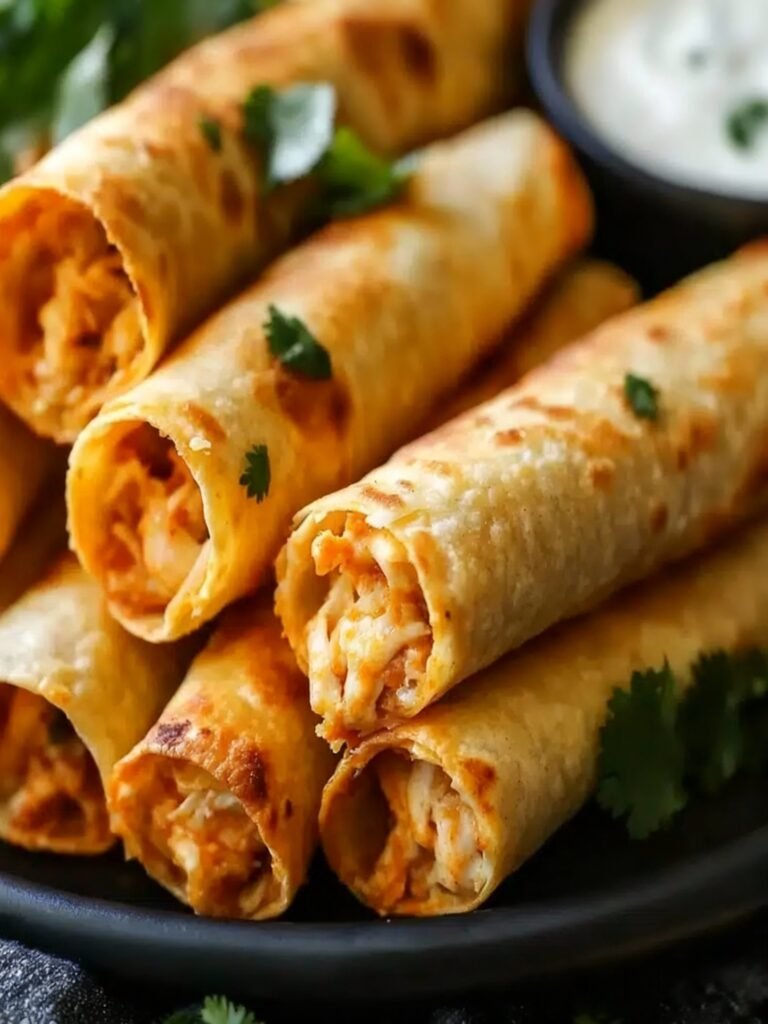 Crispy Oven-Baked Chicken Taquitos Recipe