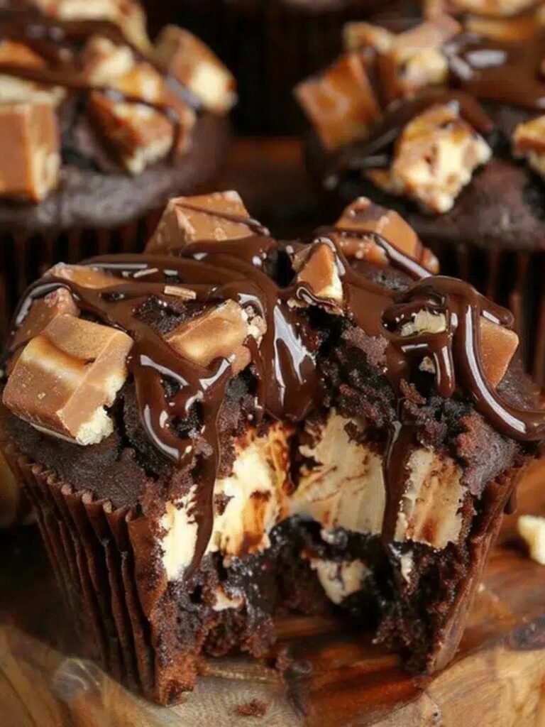 Crunchy Chocolate Caramel Cheese Muffins Recipe