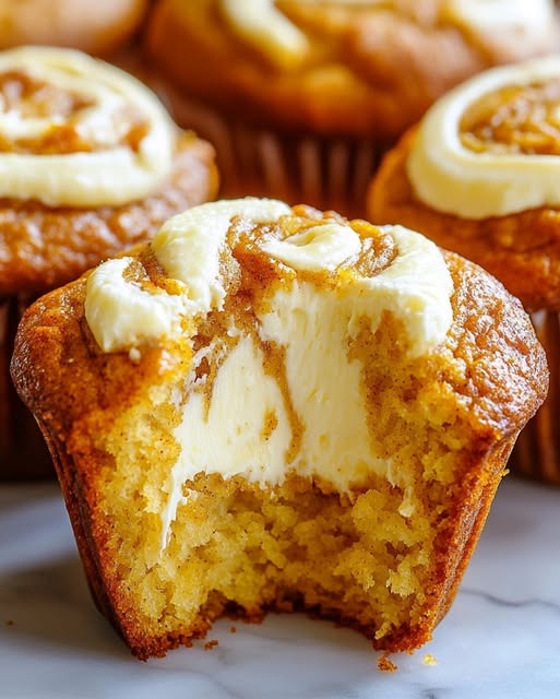 Best Fluffy Pumpkin Cream Cheese Swirl Muffins Ready in 30 Minutes