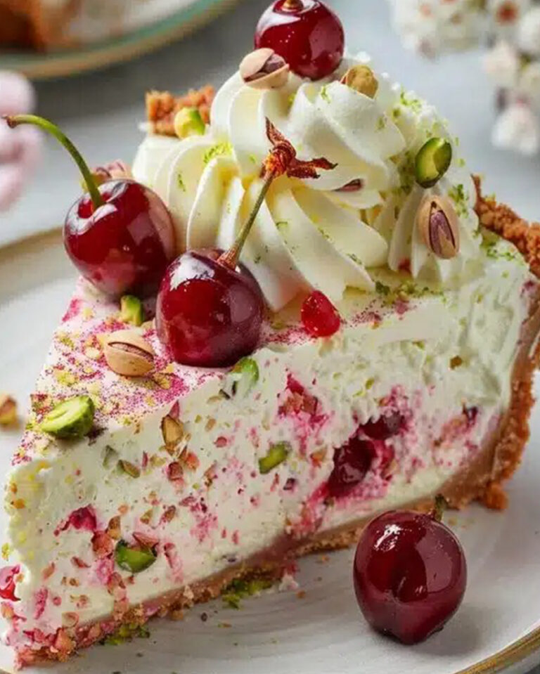 Best Lemon-Lime Cherry Pistachio Cheesecake Recipe No-Bake