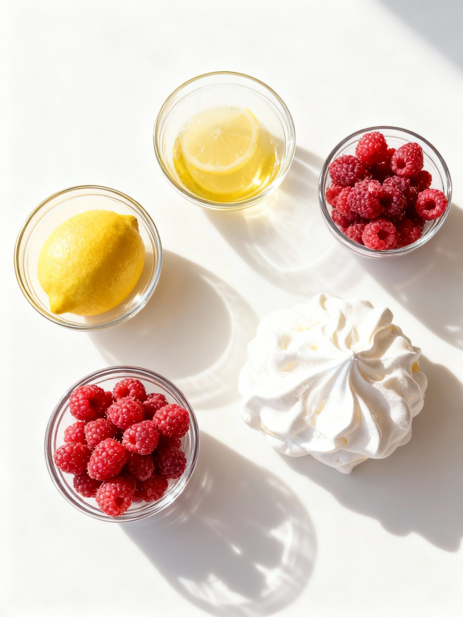 Lemon Raspberry Meringue Cheesecake ingredients
