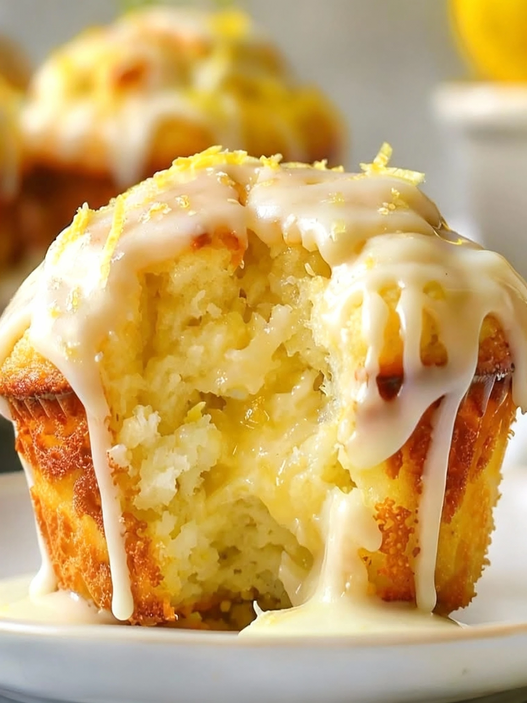 Luscious Lemon Cream Cheese Muffins finished
