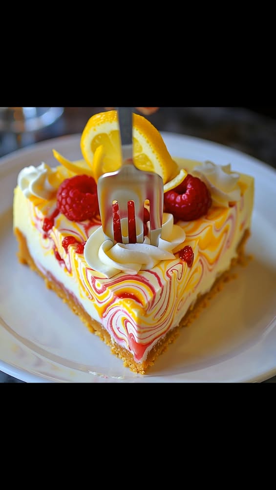 Ultimate Luscious Lemon Raspberry Swirl Cheesecake Recipe