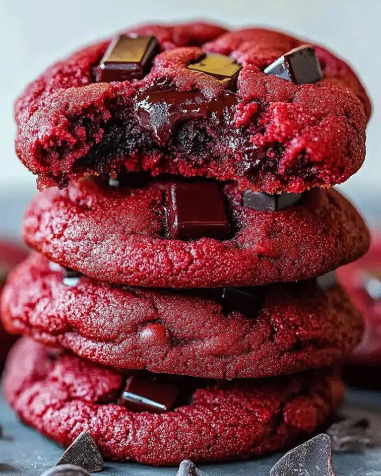 Ultimate Red Velvet Chocolate Chunk Cookies Ready in 30 Minutes