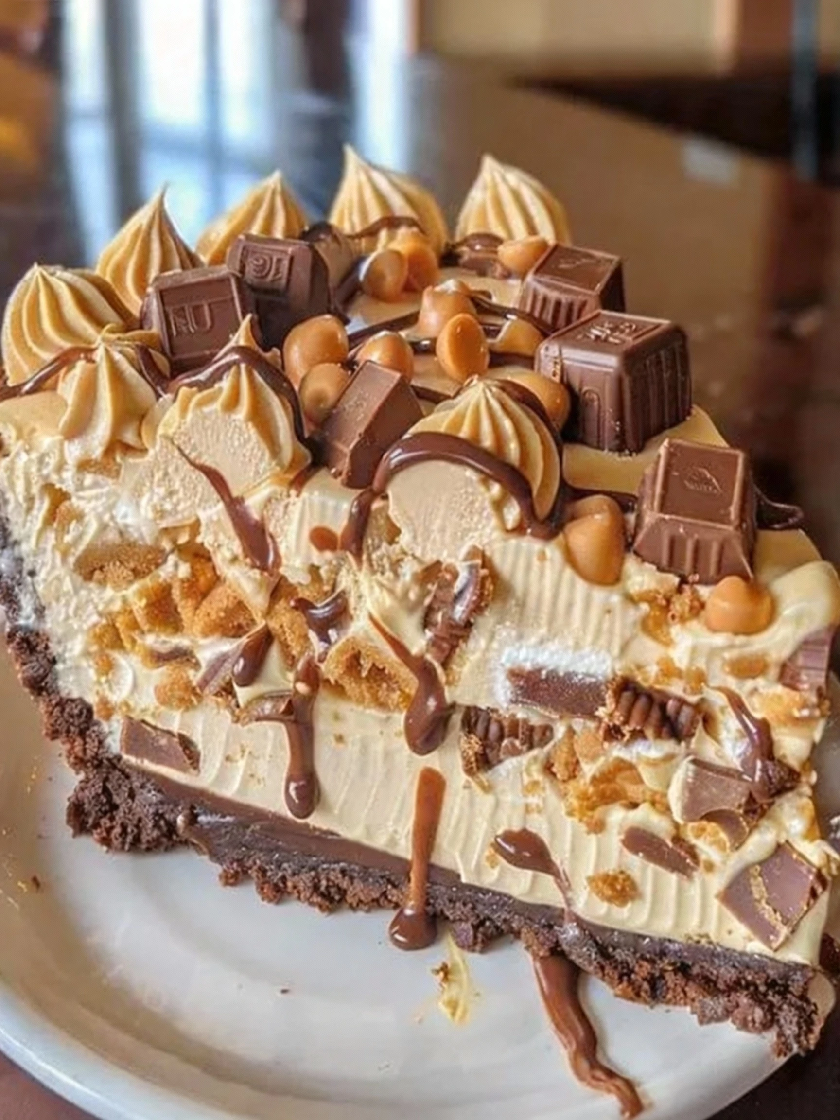 Reese's Peanut Butter Cup Cheesecake Recipe finished